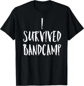 100% Cotton I Survived Band Camp Marching Band Funny Shirt T-Shirt
