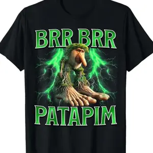 Funny Italian Brainrot Meme Boys Kids T-Shirt Featuring Brr Brr Patapim