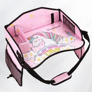 Car Seat Tray, Multi-Functional Storage, Easy Installation, Anti-Shake, Convenient Organizer for Kids' Safety