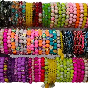 Grab a bag (10 pieces) Women's Bead Bracelet Randomly choosen  for Daily Use - Choose Your Color