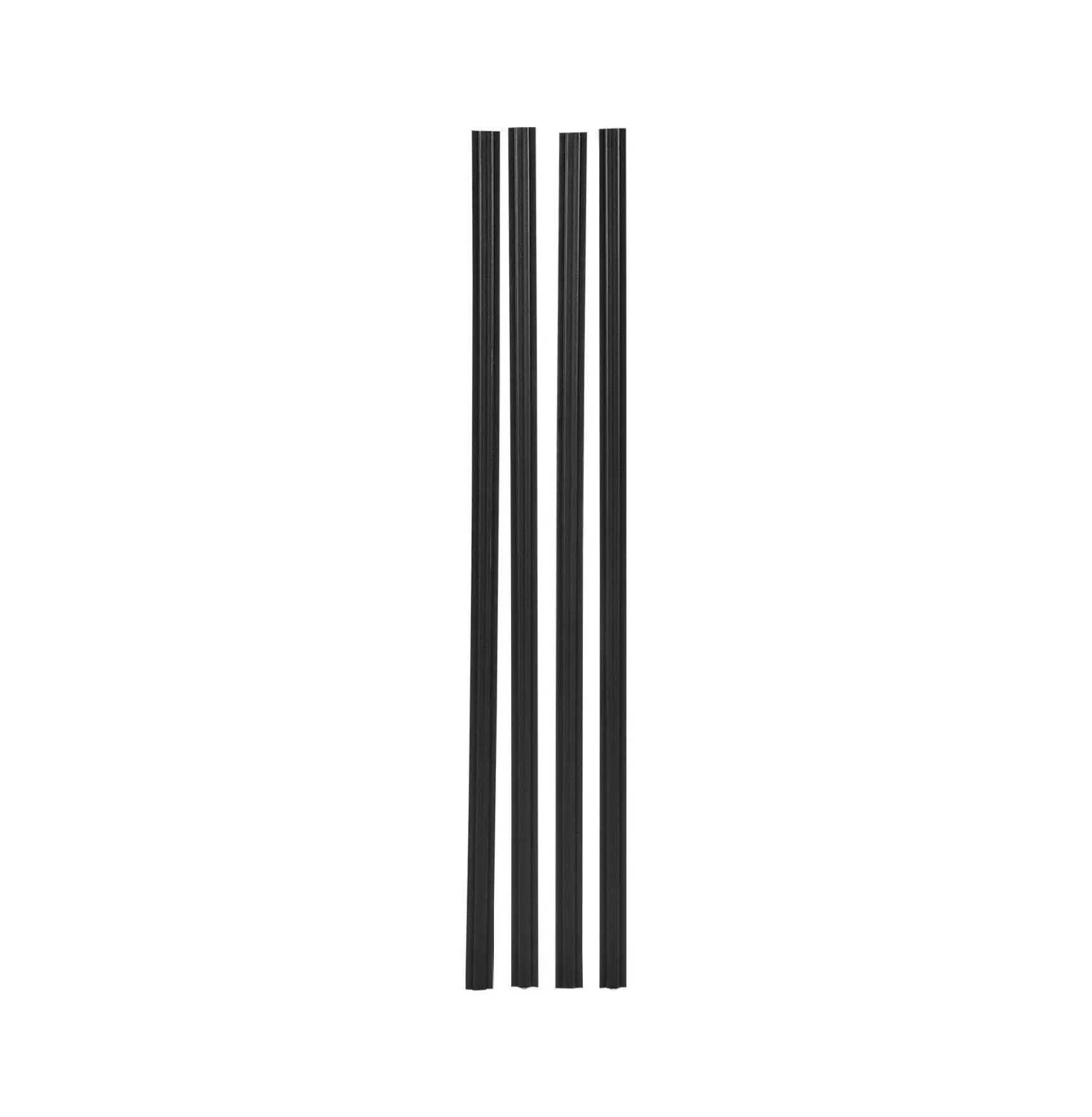 Chain Link Fence Privacy Slats - 6ft High, Bottom Locking - HDPE Weather Resistant - Black - Garden & Farm 82 Slats + 3 Channels 6 ft Double-wall with Wings
