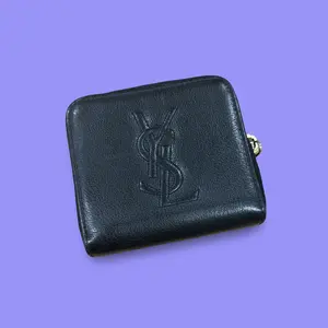 Pre-owned Leather Small Leather Goods YSL Belle de Jour Zip Around French Wallet Compact