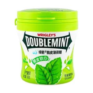 DOUBLEMINT Original Mint Crispy Soft Center Chewy Candies 80g - Refreshing Mint Flavor Snack