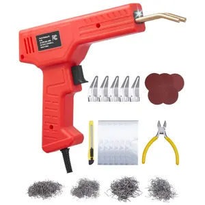 VEVOR Plastic Welder, 100W Plastic Welding Gun with 800PCS Hot Staples, Professional Hot Staple Welding Gun, Plastic Car Bumper Repair Kit with LED Light for Kayak, Toys, Plastic Crack Repair