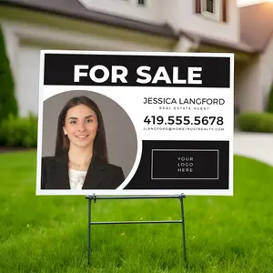 Yard Signs - For Sale Real Estate, Graduation, Voting, Business Signs, and School (18x24) Decor