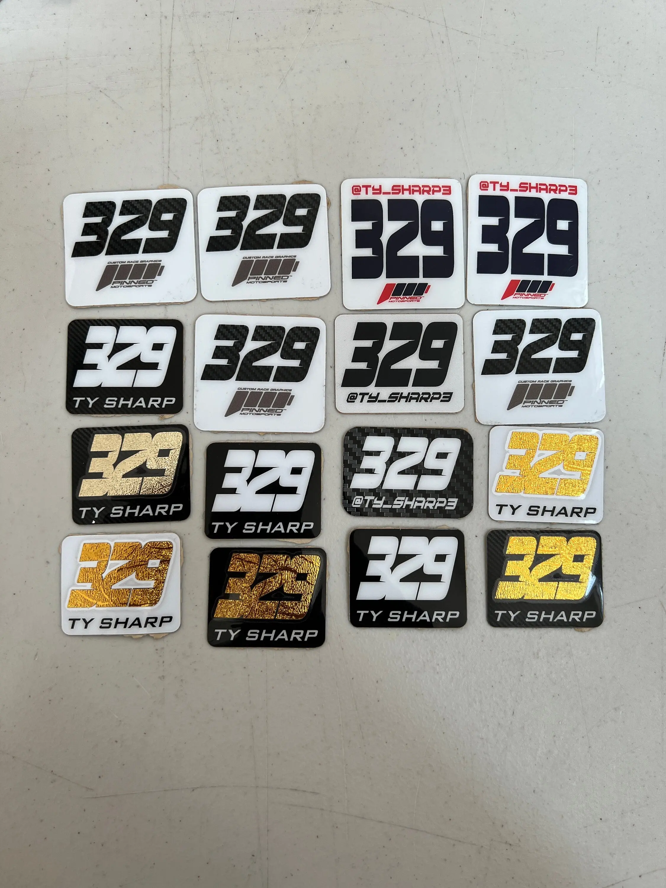 Custom Square Hub Decals: Personalized Name & Number, Waterproof Stickers