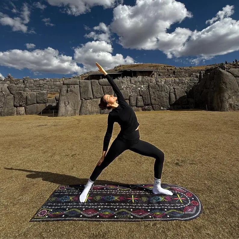 Andean Design Yoga Mat: Non-Slip Suede or PU | Eco-friendly Non-Toxic Materials