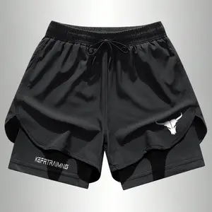 Men's sport casual running shorts - elastic, breathable, quick-drying, drawstring waist, polyester fabric, perfectly suitable for fitness and outdoor activities, sports shorts | Fashion shorts | Quick-drying material