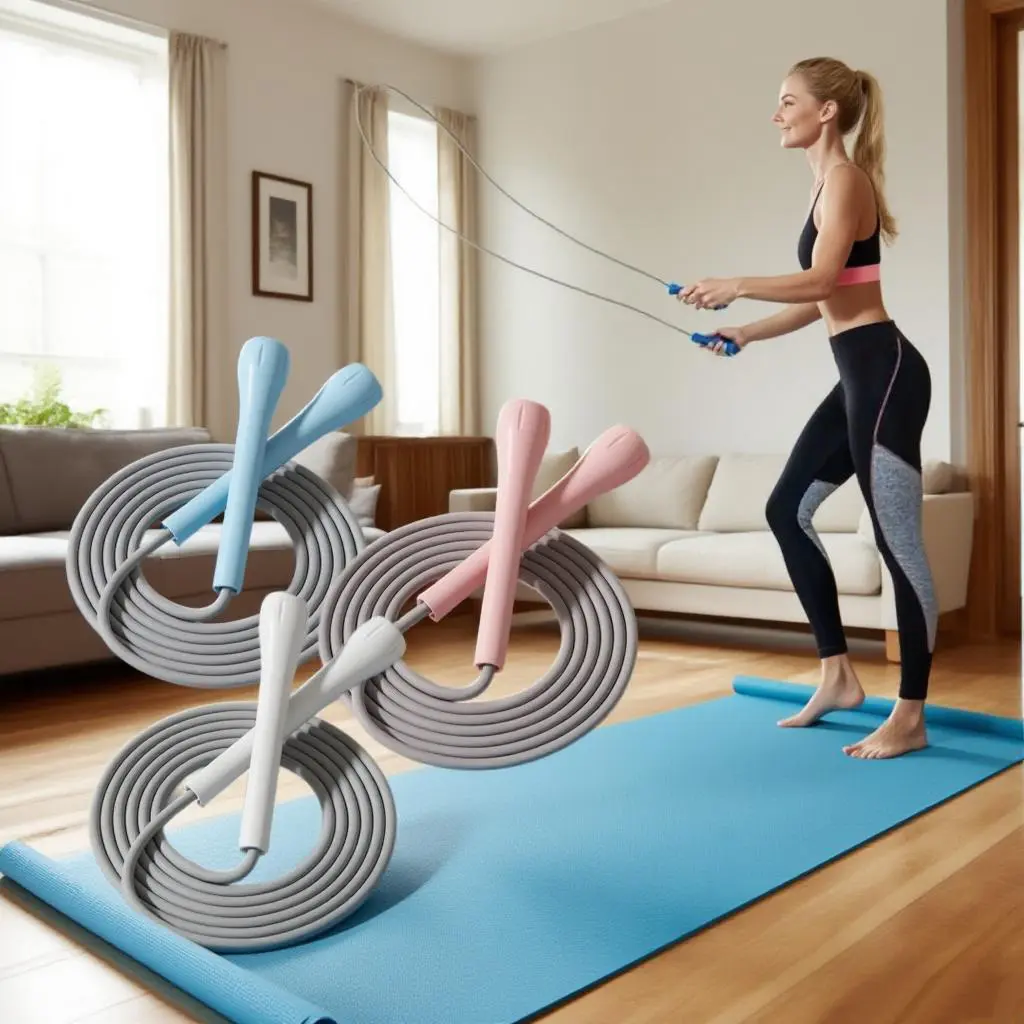 Adjustable Speed Rope Jumping Rope, Fitness Skipping Rope, Abs Material, Silicone Handle, Ergonomic Design, Ideal for Indoor Fitness, Home Workout & Gym Workouts