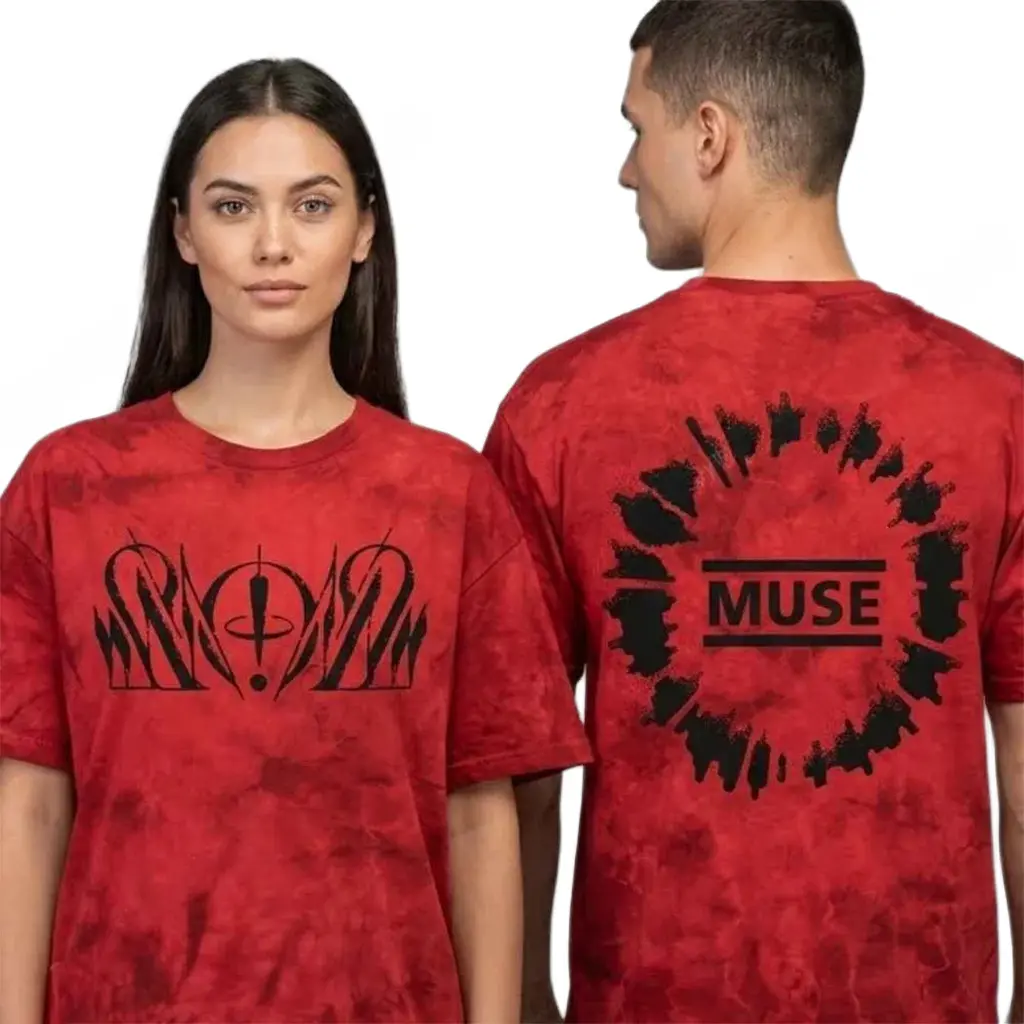 Muse Rock Band The WOW Signal Tour 2026 Merch Red Tie Dye T-Shirt Present For Fans - T-shirt / HG