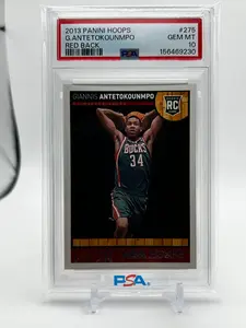 2013-14 Panini NBA Hoops Giannis Antetokounmpo Red Back SP Rookie PSA 10 Gem