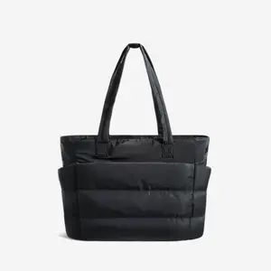 Women's Solid Color Quilted Tote Bag,Lightweight Puffer Design Shoulder Bag for Trave&Work , Casual Trendy Versatile High-quality Daily Commuting Bag,Commuter Tote Bag. Laptop Large Hobo Purse with clinical  bag .tape closure Christmas gift