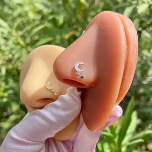 Moon Bling Nose Stud