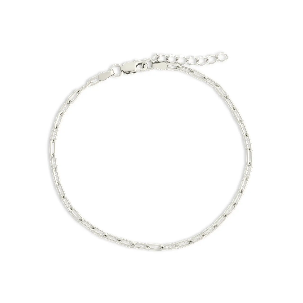 Sterling Silver Paperclip Chain Bracelet