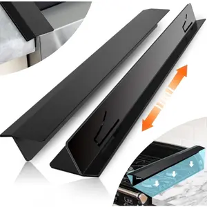 4 Piece Kitchen Stove Gap Covers, Stainless Steel Stove Gap Cover, Stove Decor Kit, Heat Resistant Stove Gap Protector, 13.8-27.5 Inches