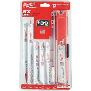 Milwaukee 49-22-1113 SAWZALL Demolition Blade Set 13 Piece