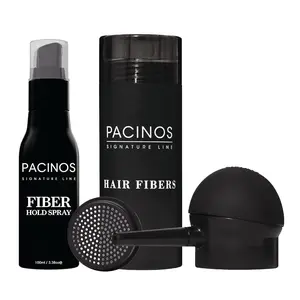 Hair Fiber Kit - Conceal Thinning Hair Instantly with Fiber Hold Spray - Black Haircare