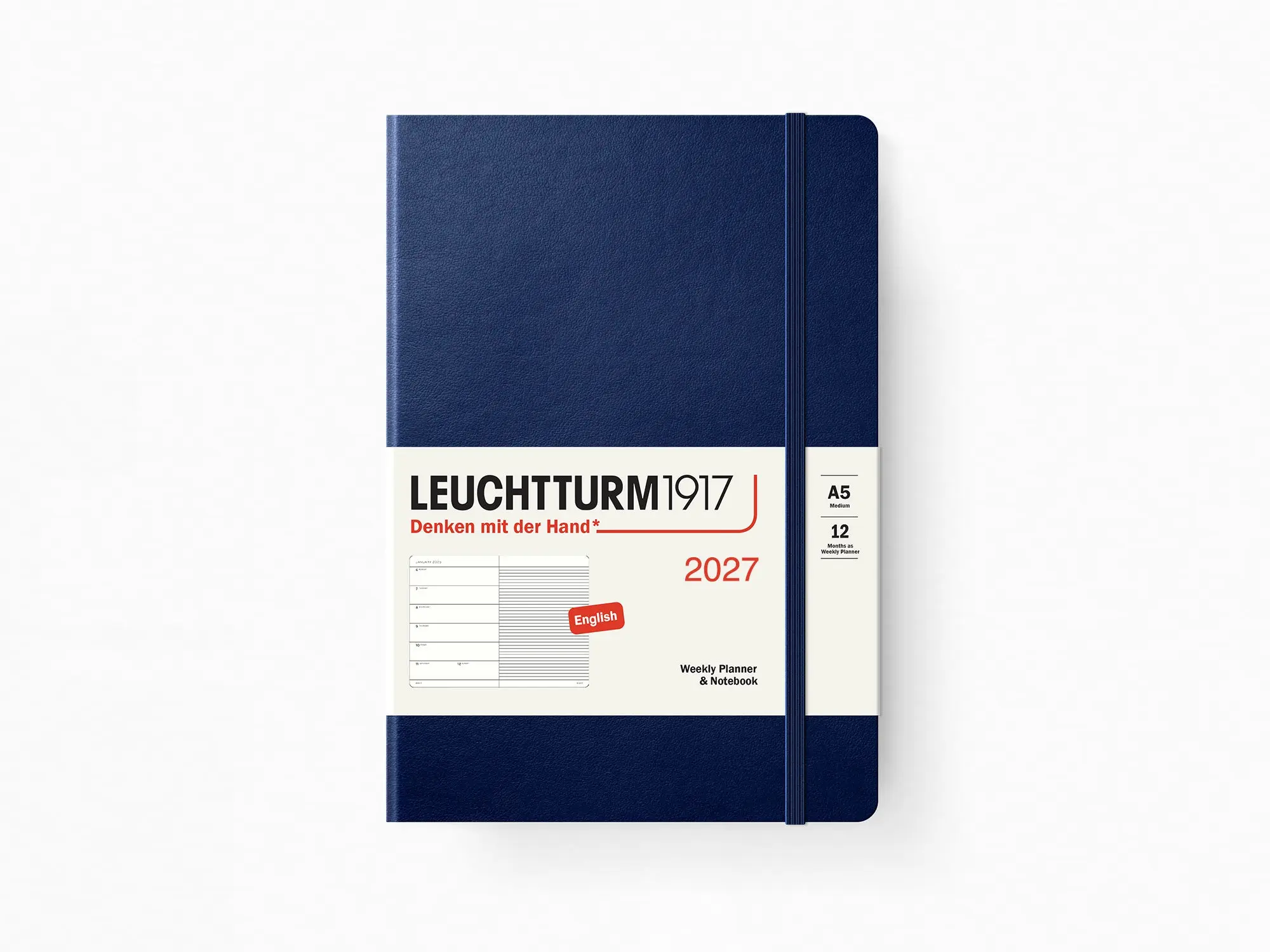 2027 Leuchtturm 1917 Weekly Planner & Notebook - NAVY