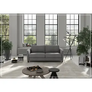 Luonto Aura Fabric Queen Sleeper Sofa with Wood or Chrome Legs