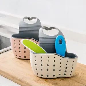 1pcs Home Storage Drain Basket Kitchen Sink Holder Adjustable Soap Sponge Shlf Hanging Drain Basket Bag Kitchen Accessories