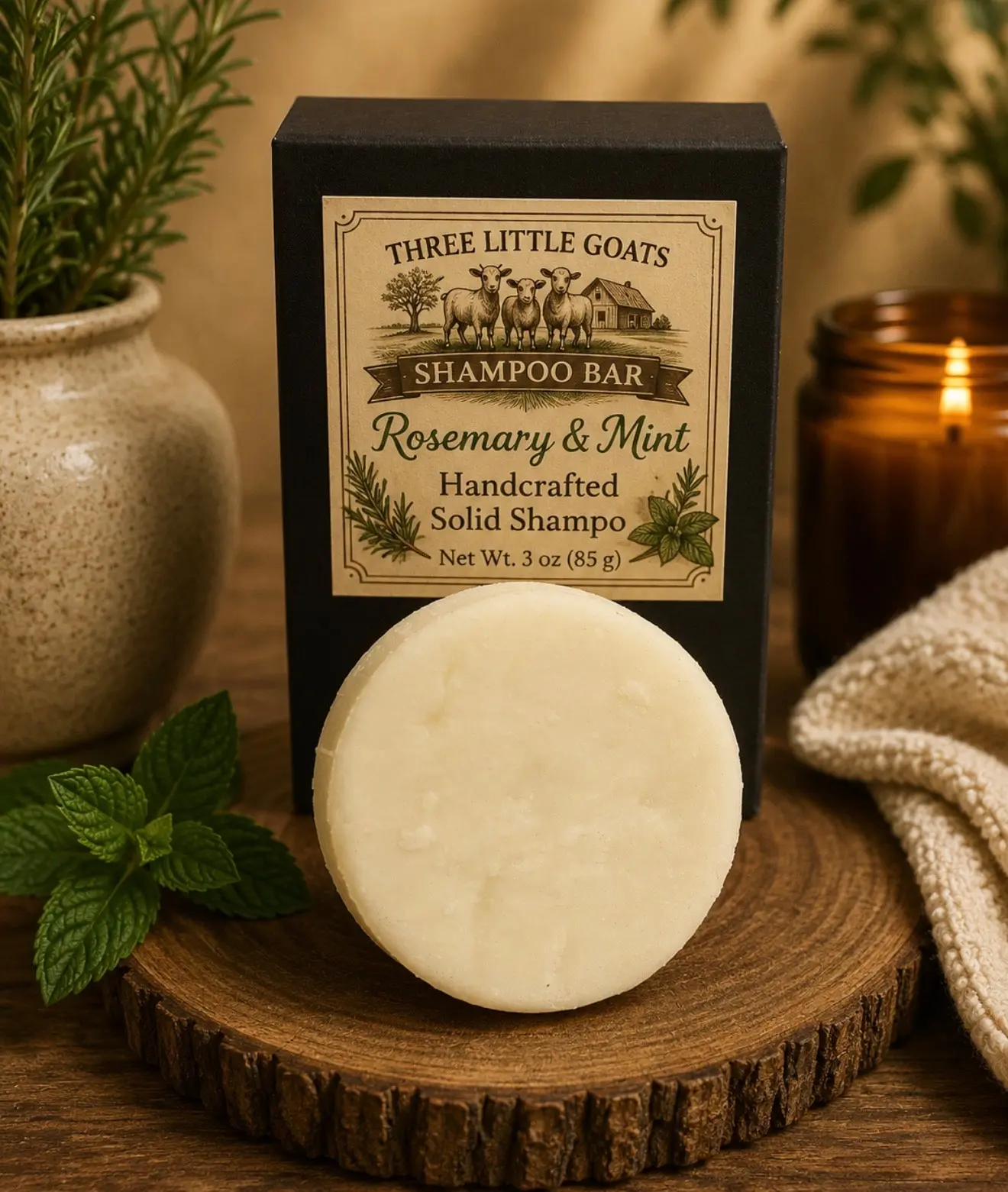 Three Little Goats Shampoo Bars