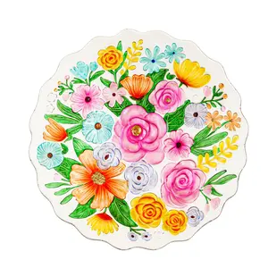 Evergreen 18" Bundle of Flowers Bird Bath