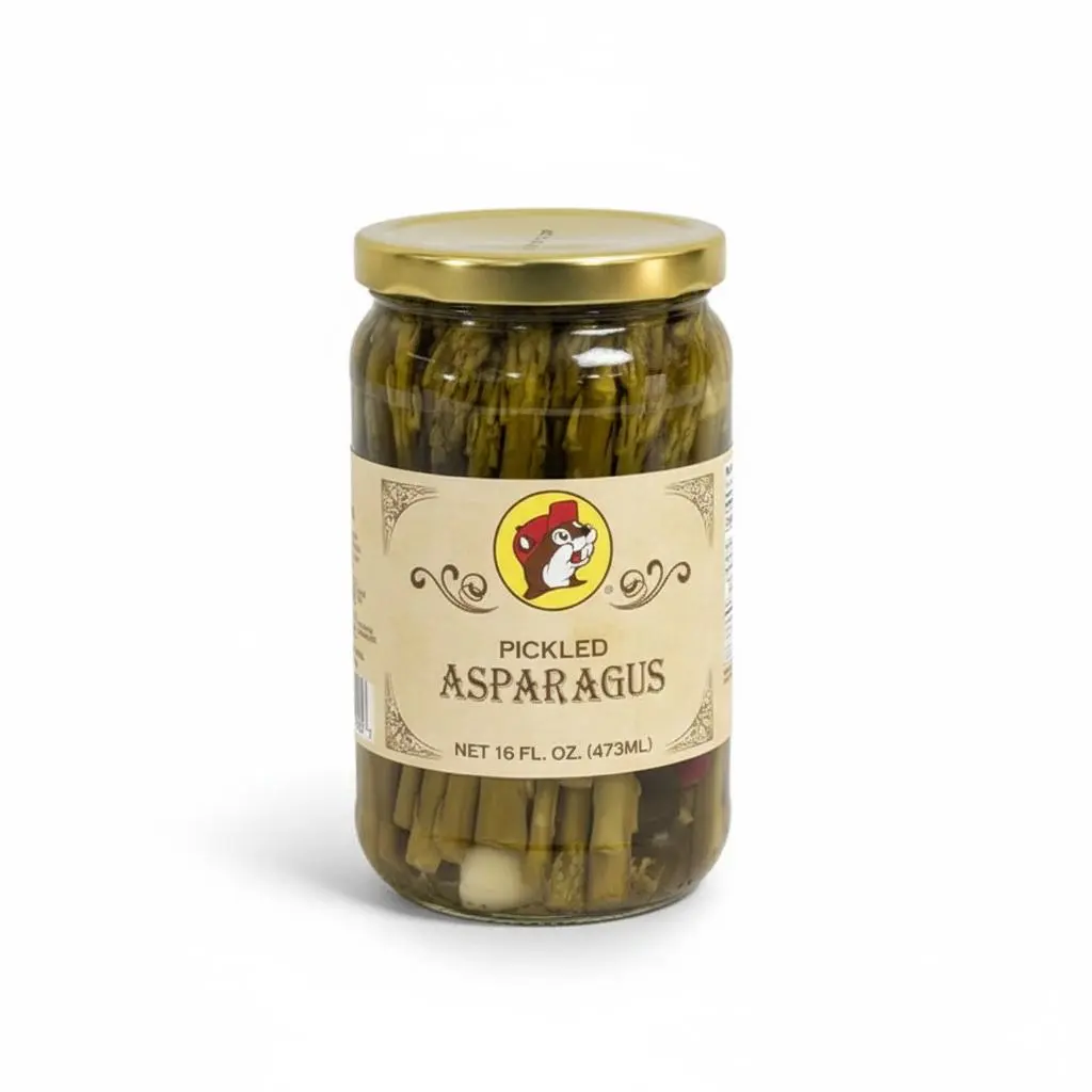Buc-ee's Pickled Asparagus, 16 FL OZ - Tangy Dill, Garlic & Black Peppercorn Brine, Fresh Crisp Natural Veggie, Snacks Pickled for Salads, Charcuterie Boards, High Fiber Pantry Food