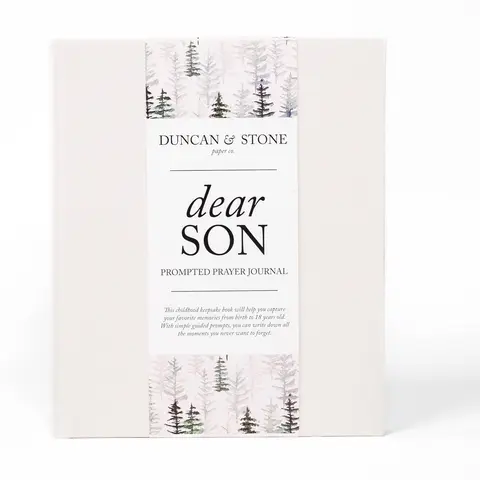 DUNCAN & STONE PAPER CO Guided Notebook - Dear Son Childhood Prayer Journal for Children, Capture Favorite Memories, Classic Finishes (Office Stationery)