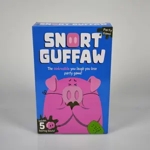 Laugh Out Loud Challenge! Snort Guffaw Party Board Game Includes 150 Cards + 5 Pig Nose Props, Multiplayer Interactive Fun, Friends Gathering Essential