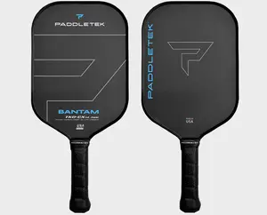 Paddletek Bantam TKO-CX Paddle Tennis Paddle - 14.3mm Thickness, Carbon Fiber Construction, Enhanced Spin Control, XL Handle