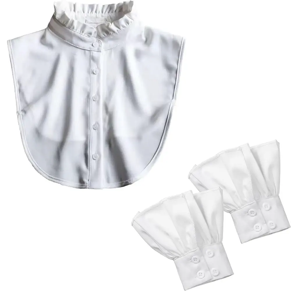 1 Pair Detachable Versatile Shirt Cuff & White Half Shirts Layering Collar Blouse Kit As a Gift to Your Daughter, Girlfriend, Best Friend, Classmate, etc
