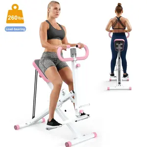 [Dufominc] Squat Machine Assist Trainer for Glutes Workout, Foldable Exercise Equitment with Resistance Bands, Botty Glutes Butt Thighs, Ab Back/Leg Press Hip Thrust Fitness at Home Gym