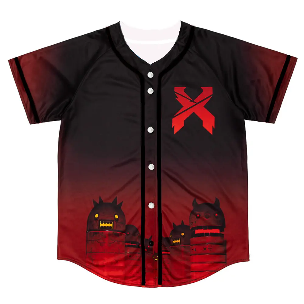 Excision Merch Home Robot Baseball Jersey, Unisex Harajuku Button-Up Graphic Apparel