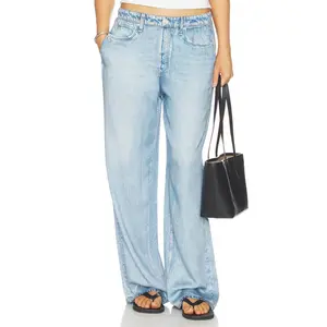 Rag & Bone rb Miramar Slink Wide Leg Pull On Jeans in Muray