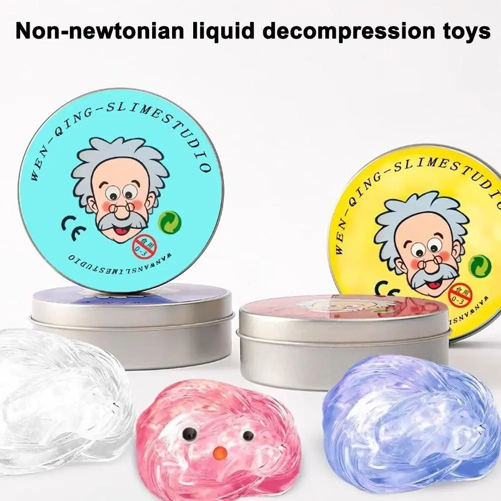 Reusable Putty Liquid Crystal Bouncy Slime Toy Set Kid Safe Mud Stress Relief Color Clay Shape Handmade DIY Handgum Playdough