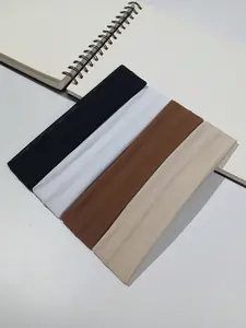 4pcs/6pcs Anti-Slip Elastic Hairbands for Women, Plain Color Sweat Absorbent Headbands for Yoga Running Gym, Elegant Daily Use Workout Headband