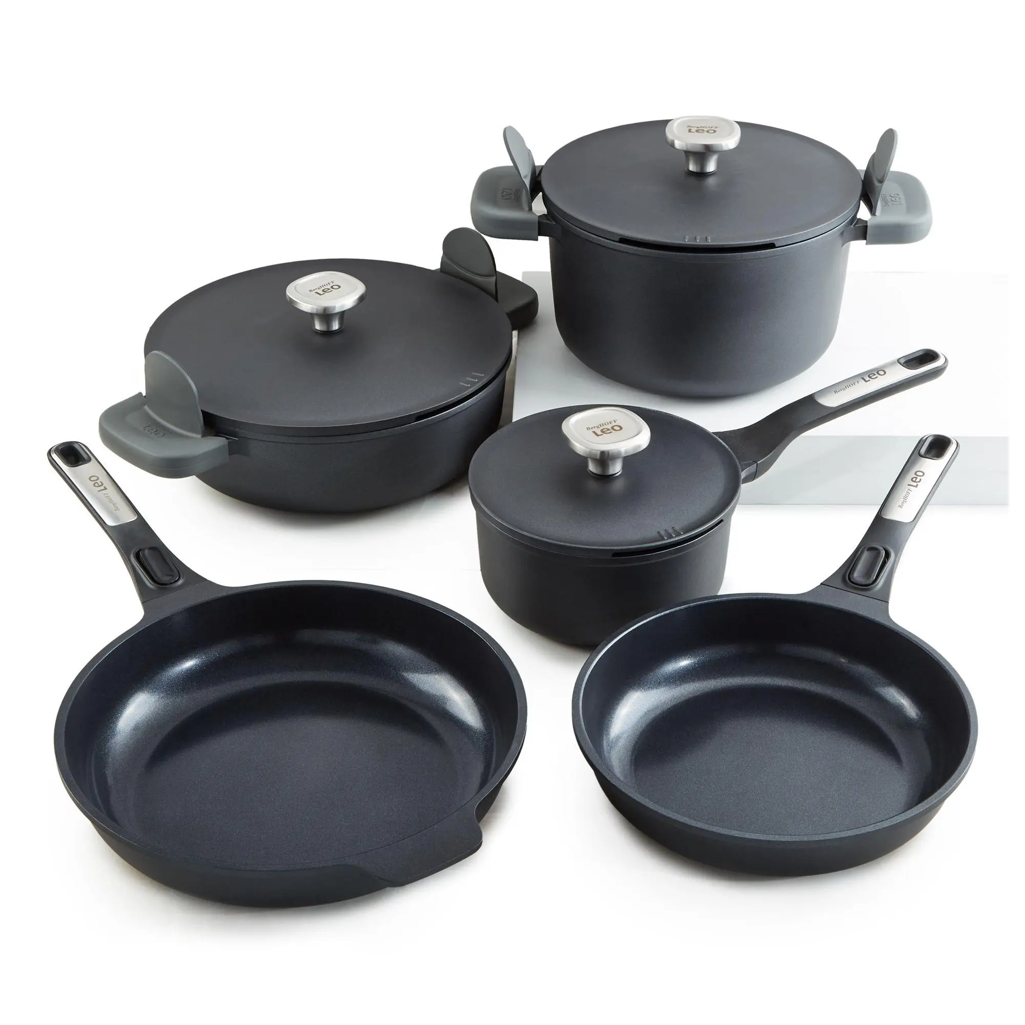 BergHOFF Phantom 8-Pc Nonstick Ceramic CookwareSet, Recycled BergHOFF Phantom 8-Pc Nonstick Ceramic CookwareSet, Recycled