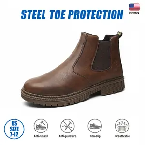 Multi-Purpose Splash-proof Smash-proof Puncture-proof Breathable Safety Shoes Unisex Chef Work Shoe Waterproof Anti-slip Durable Outdoor Comfortable for Security Guards Patrol Officers and Event Management Men Women Energy Return