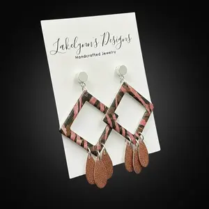 Lakelynn's Designs Remy Handcrafted Charm Earrings - Lightweight, Comfortable, Everyday Style, Colorful Unique Charm Jewelry, Colorful Charm Earrings