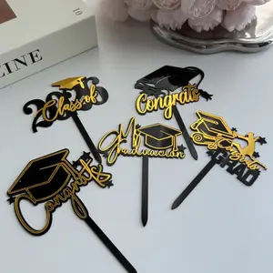 ins 2026 graduation cake decoration double layer graduation cake insert acrylic graduation party supplies graduation party decoration plug-in