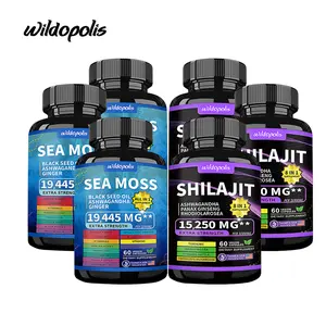 Wildopolis - Sea Moss 16 All in 1 Supplement & Shilajit 8 in 1 Supplement ,  aceite de semilla negra  Diet ary Fitness Healthcare Vitamin
