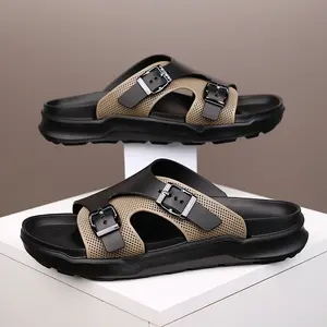 Men's Summer Sandals Thick Sole Soft Sole Wear-Resistant Lightweight Comfortable Adjustable Casual Slippers