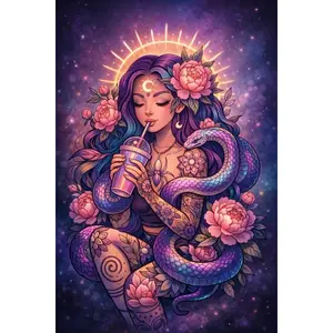 PRE-ORDER Colorful Snake Goddess Diamond Art Kit