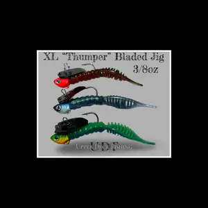 XL "THUMPER" 3/8oz Bladed Jigs with Three Fan Tail Swim Bodies - Upper Deck Fishing