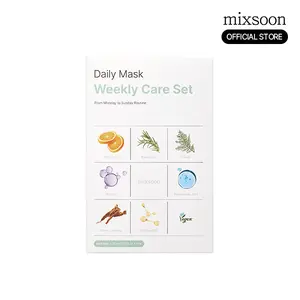 [mixsoon Official Shop] mixsoon Daily Mask Weekly Care Set (7EA) - Calming Mask to soothe and relax irritated skin, Korean Face Mask for Glass Skin