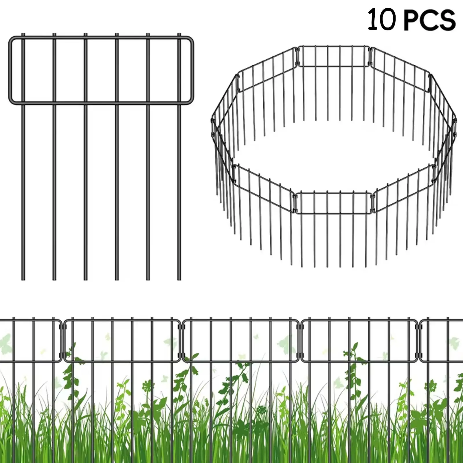Garden Fence Panels - Durable Metal Construction for Secure Outdoor Spaces - Ideal for Privacy and Boundary Protection