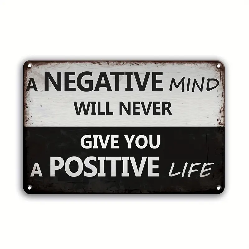 Inspirational Metal Wall Art Sign with Motivational Quote for Home, Office, and Classroom Decor