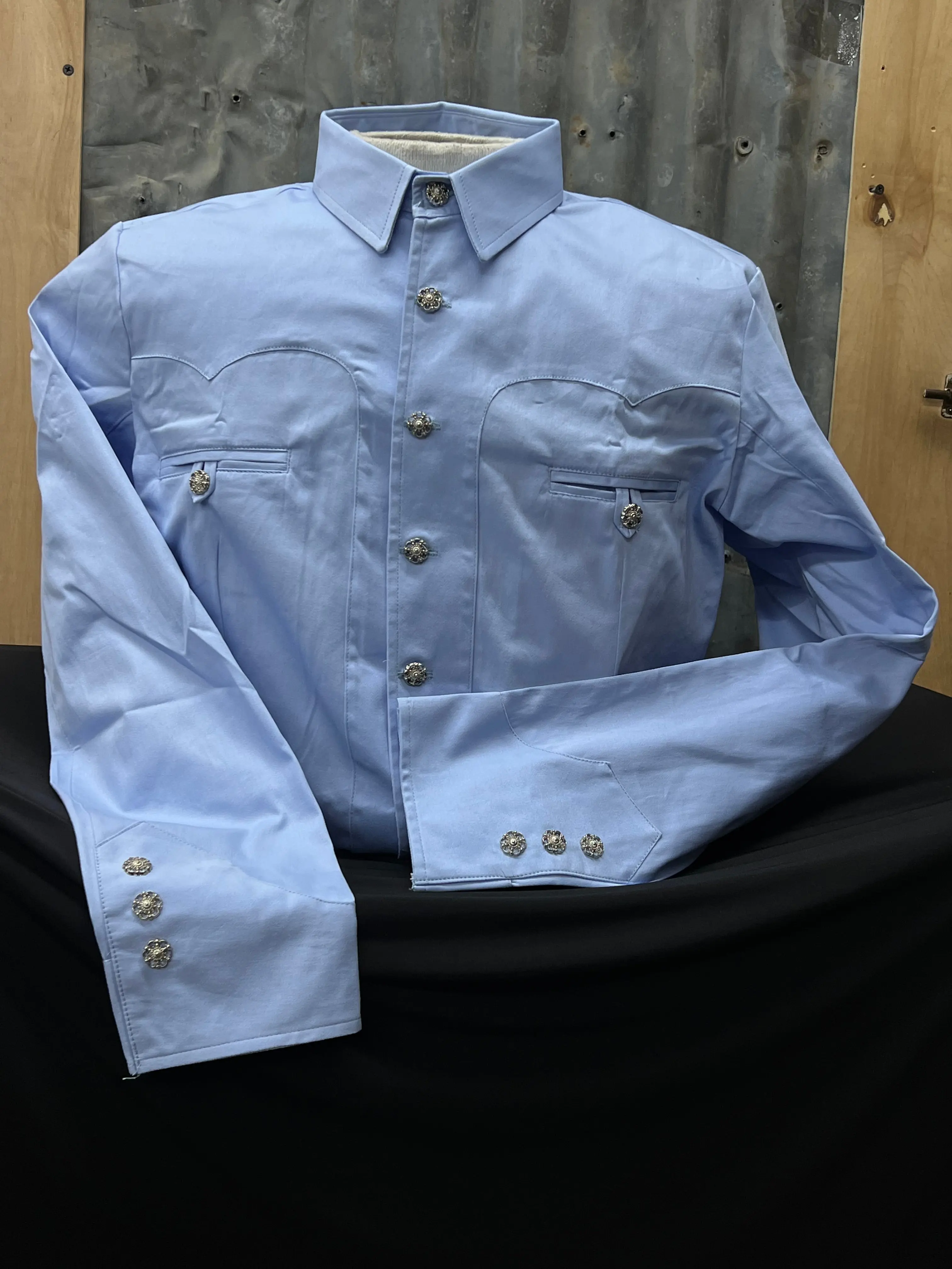 Camisa Charra lisa - Botonadura Fina