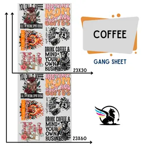 Coffee | Premade DTF Transfer Gang Sheet For Graphic Tees