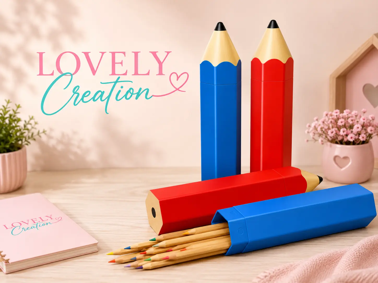 Giant Pencil and Colored Pencil Organizer, Office Stationery Storage Solution for Writing Tools